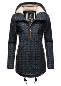 Winterjacke Ragwear "Winterjacke Zuzka Winter", Damen, Gr. XS, blau (navy zig zag21), Obermaterial: 100% Polyester PES. Obermaterial: Futter: 100% Polyester PES. 100% Polyester PES., Jacken Winterjacke