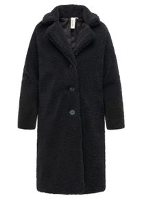 Fellimitatmantel Ragwear "Fellimitatmantel Tedyco YOUMODO", Damen, Gr. M, schwarz, Obermaterial: 100% Polyester PES. Obermaterial: Futter: 100% Polyester PES., M&auml;ntel Fellimitatmantel