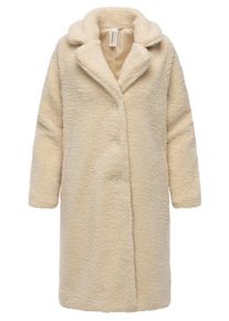 Fellimitatmantel Ragwear "Fellimitatmantel Tedyco YOUMODO", Damen, Gr. M, wei&szlig; (ecru), Obermaterial: 100% Polyester PES. Obermaterial: Futter: 100% Polyester PES., M&auml;ntel Fellimitatmantel