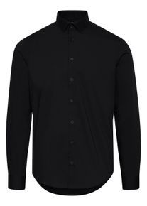 Businesshemd Casual Friday "Businesshemd CFViggo", Herren, Gr. S, N-Gr, schwarz, Obermaterial: 97% Baumwolle CO. 3% Elasthan EL., Hemden Businesshemd