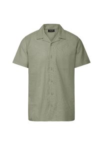 Leinenhemd INDICODE "Leinenhemd IDMonken", Herren, Gr. XXL, N-Gr, gr&uuml;n (vetiver), Obermaterial: 55% Leinen LI. 45% Baumwolle CO., Hemden Leinenhemd