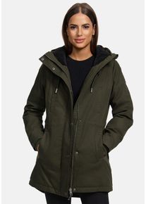 Winterjacke Navahoo "Navahoo Winterfunke Damen Winterjacke N038", Damen, Gr. XS, gr&uuml;n (olive), Obermaterial: 100% Baumwolle CO., Jacken Winterjacke