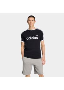 T-Shirt adidas originals "3-STREIFEN RINGER, SCHMAL GESCHNITTEN", Damen, Gr. M, schwarz, Obermaterial: 100% Baumwolle, Rundhals, Shirts T-Shirt