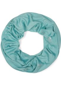 Loop styleBREAKER "Loop Schal mit Glitzer und Pailletten Punkte", Damen, blau (ozeanblau), Obermaterial: 50% Viskose CV. 50% Polyester PES., Modisch, Modet&uuml;cher Loop