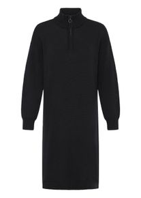 Strickkleid oxmo "Strickkleid OXFsanva", Damen, Gr. XXL, N-Gr, schwarz, Obermaterial: 70% Baumwolle CO. 30% Polyester PES., Kleider Strickkleid