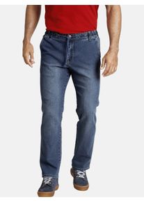 Schlupfjeans Jan Vanderstorm "Schlupfjeans VERTTI", Herren, Gr. 70, N-Gr, blau, Obermaterial: 75% Baumwolle CO. 23% Polyester PES. 2% Elasthan EL., comfort fit, Hosen Schlupfjeans