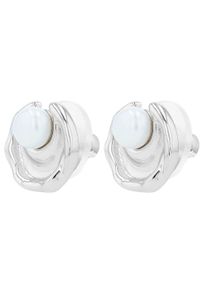 Adelia&acute;s Paar Ohrstecker ADELIA&acute;S "Damen Ohrringe &iquest; Ohrstecker aus 925 Silber mit S&uuml;&szlig;wasserperle", wei&szlig;, Ohrringe, Damen, Silber 925 (Sterlingsilber), Paar Ohrstecker