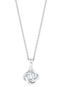 Kette mit Anh&auml;nger Amor "2026270", bunt (silberfarben, wei&szlig;), Halsketten, Damen, Silber 925 (Sterlingsilber), L: 45, Kette mit Anh&auml;nger, mit Zirkonia (synth.)