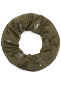 Loop styleBREAKER "Loop Schal mit Glitzer und Pailletten Punkte", Damen, gr&uuml;n (oliv), Obermaterial: 50% Viskose CV. 50% Polyester PES., Modisch, Modet&uuml;cher Loop