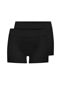 Hotpants Only "ONLVICKY S-LESS MINI SHORTS 2-PACK", Damen, Gr. S (36), N-Gr, schwarz (schwarz pack:schwarz, schwarz), Jersey, Obermaterial: 94% Polyamid, 6% Elasthan, unifarben, figurbetont kurz, Hosen Hotpants