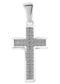 Adelia&acute;s Kreuzanh&auml;nger ADELIA&acute;S "Damen Anh&auml;nger &iquest; Kreuz Kreuzanh&auml;nger aus 925 Silber mit Zirkonia", silber, Schmuckanh&auml;nger, Damen, Kreuzanh&auml;nger