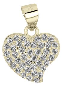 Adelia&acute;s Herzanh&auml;nger ADELIA&acute;S "Damen Anh&auml;nger &iquest; Herz Herzanh&auml;nger aus 925 Silber mit Zirkonia", silber, Schmuckanh&auml;nger, Damen, Herzanh&auml;nger