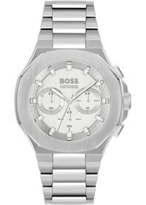 Chronograph BOSS "TAPER", silber (silberfarben), Armbanduhren, Herren, Chronograph, Quarzuhr, Herrenuhr, Armbanduhr, Stoppfunktion, Edelstahlarmband
