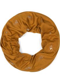 Loop styleBREAKER "Loop Schal mit Glitzer und Pailletten Punkte", Damen, braun (cognac), Obermaterial: 50% Viskose CV. 50% Polyester PES., Modisch, Modet&uuml;cher Loop