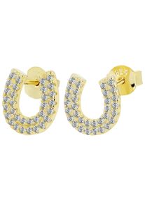 Adelia&acute;s Paar Ohrstecker ADELIA&acute;S "Damen Ohrringe &iquest; Ohrstecker aus 925 Silber", gold, Ohrringe, Damen, Silber 925 (Sterlingsilber), Paar Ohrstecker