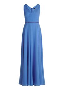 Abendkleid Vera Mont "Abendkleid mit Plissee", Damen, Gr. 40, EURO, blau (paris blau), Obermaterial: 100% Polyester Pol. recyc.., Kleider Abendkleid