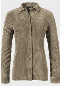 Sch&ouml;ffel Outdoorbluse SCH&Ouml;FFEL "Urban Blouse Style Lodos WMS", Damen, Gr. 44, braun (4725, braun), Oberstoff: 98% Polyester, 2% Elasthan, bequem, V-Ausschnitt, Blusen Outdoorbluse