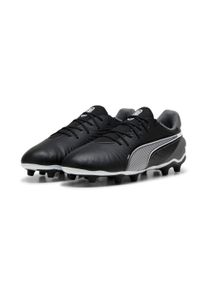 Fu&szlig;ballschuh Puma "KING MATCH FG/AG JR", Kinder, Gr. 34, schwarz (Puma schwarz, Puma wei&szlig;, cool schwarz gray), Synthetik, Schuhe Fu&szlig;ballschuh, f&uuml;r Rasen- und Kunstrasenpl&auml;tze, f&uuml;r Jugendliche