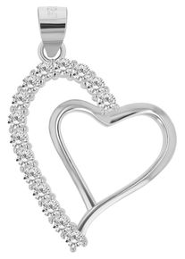 Adelia&acute;s Herzanh&auml;nger ADELIA&acute;S "Damen Anh&auml;nger &iquest; Herz Herzanh&auml;nger aus 925 Silber mit Zirkonia", silber, Schmuckanh&auml;nger, Damen, Herzanh&auml;nger