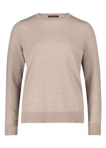Rundhalspullover Betty Barclay "Basic-Strickpullover mit Rundhalsausschnitt", Damen, Gr. 40, beige (funghi melange), Obermaterial: 55% Viskose CV. 30% Polyester PES. 15% Polyamid PA., Pullover Rundhalspullover