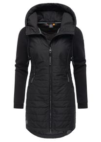 Steppmantel Ragwear "Steppmantel Lucinda Long", Damen, Gr. M, schwarz (schwarz22), Obermaterial: 100% Polyester PES. Obermaterial: 100% Baumwolle CO. Futter: 100% Polyester PES. 100% Polyester PES., M&auml;ntel Steppmantel