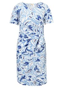 Bodykleid Cartoon "Casual-Kleid mit Muster", Damen, Gr. 44, EURO, blau (blau, wei&szlig;), 95% Polyester PES. 5% Elasthan EL., Kleider Bodykleid