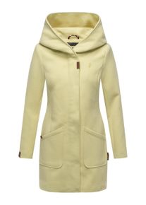 Wintermantel Marikoo "Wintermantel Maikoo", Damen, Gr. XXL, gelb (pastel gelb), Obermaterial: 90% Polyacryl PAN. 8% Viskose CV. 2% Elasthan EL. Obermaterial: Futter: 100% Polyester PES. 100% Polyester PES., M&auml;ntel Wintermantel