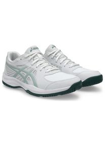 Tennisschuh asics "COURT SLIDE 4", Herren, Gr. 46,5, wei&szlig;, cold moss, Textil, Schuhe Tennisschuh, Multicourt-Schuh, Allcourtschuh