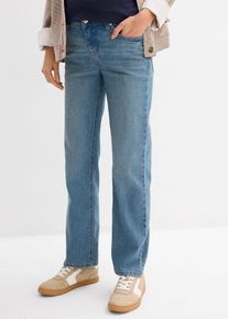 bonprix Umstandsjeans f&uuml;r die Schwangerschaft und danach ankle length, blau, Gr.44, Kn&ouml;chellange Unterbauchjeans mit Verstellm&ouml;glichkeiten, 82% Baumwolle (organic)