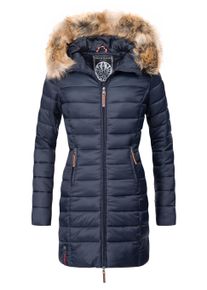 Steppmantel Marikoo "Steppmantel Rose-Stepp", Damen, Gr. 4XL, blau, Obermaterial: 100% Nylon NY. Obermaterial: Futter: 100% Polyester PES. 100% Polyester PES., M&auml;ntel Steppmantel