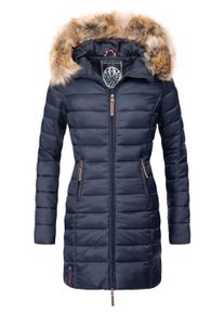 Steppmantel Marikoo "Steppmantel Rose-Stepp", Damen, Gr. 5XL, blau, Obermaterial: 100% Nylon NY. Obermaterial: Futter: 100% Polyester PES. 100% Polyester PES., M&auml;ntel Steppmantel