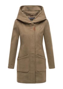 Wintermantel Marikoo "Wintermantel Maikoo", Damen, Gr. 3XL, braun (stone braun), Obermaterial: 90% Polyacryl PAN. 8% Viskose CV. 2% Elasthan EL. Obermaterial: Futter: 100% Polyester PES. 100% Polyester PES., M&auml;ntel Wintermantel