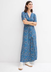 bonprix Maxi-Umstands- und Stillkleid aus Jersey, blau, Gr.32/34 (XS), Gebl&uuml;mtes Maxi- Kleid f&uuml;r die Schwangerschaft und danach