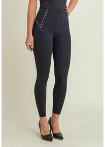 Jeansjeggings Freddy "WRUP HIGH WAIST SUPERSKINNY 7/8tel", Damen, Gr. L (40), N-Gr, schwarz, Denim/Jeans, Obermaterial: 81% Baumwolle, 19% Elasthan, figurbetont, Jeans Jeansjeggings, mit Lifting & Shaping Effekt
