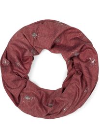Loop styleBREAKER "Loop Schal mit Glitzer und Pailletten Punkte", Damen, rot (bordeaux, rot meliert), Obermaterial: 50% Viskose CV. 50% Polyester PES., Modisch, Modet&uuml;cher Loop