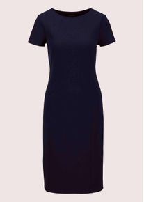 Madeleine Mode Sommerkleid MADELEINE "Etuikleid Cocktailkleid mit Rundhalsausschnitt", Damen, Gr. 42, N-Gr, blau (marine), Obermaterial: 95% Polyester PES. 5% Elasthan EL., Modern, normal, Kleider Sommerkleid