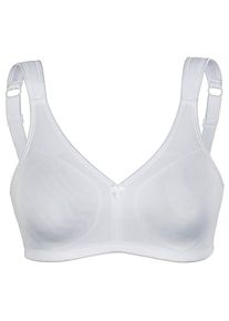 Sassa Mode Sport-BH SASSA "Sport BH ohne B&uuml;gel SPORTS BRAS", Damen, Gr. 90, Cup D, wei&szlig;, Stoff, Obermaterial: 82% Polyamid PA. 18% Elasthan EL., BHs Sport-BH