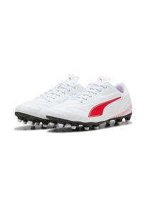 Fu&szlig;ballschuh Puma "VITORIA II FG/AG", Herren, Gr. 40, Puma wei&szlig;, Puma rot, Synthetik, Schuhe Fu&szlig;ballschuh, f&uuml;r Rasen- und Kunstrasenpl&auml;tze, mit Schn&uuml;rung, aus Synthetik
