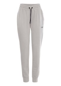 Jogginghose North Bend "Jogginghose NBBraida", Damen, Gr. 36, N-Gr, grau (drizzle), Obermaterial: 66% Viskose CV. 30% Polyester PES. 4% Elasthan EL., unifarben, regular fit normal, Hosen Jogginghose