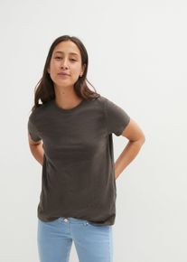 bonprix 2-in-1 Umstands- und Stillshirts aus Bio-Baumwolle (2er-Pack), grau, Gr.36/38 (S), T-Shirts mit Stillfunktion f&uuml;r die Schwangerschaft und danach, grau meliert: 60% Baumwolle (organic)