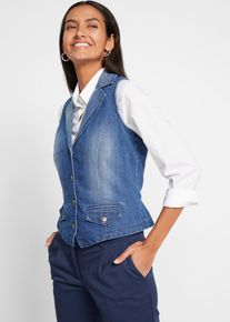 bonprix Stretch-Jeansweste, blau, Gr.54, Feminine Stretch-Jeansweste, 82% Baumwolle (organic)