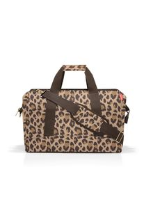 Reisenthel Reisetasche Allrounder L leo macchiato, Braun, Schwarz, Kunststoff, Textil, 48x39.5x29 cm, gepolsterter Boden, Innensteckf&auml;cher, Tragehenkel, verstellbarer Schultergurt, Schultergurt, Freizeit, Koffer & Taschen, Reisetaschen