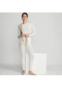 LANDS' END Lange Unterhose THERMASKIN, Damen,  Wei&szlig;, Polyester-Mischung, by Lands' End