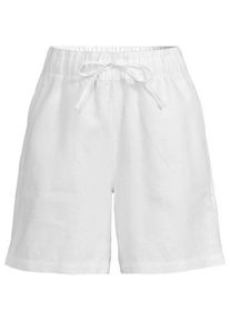 LANDS' END Premium Reinleinen-Schlupfshorts, Damen,  Wei&szlig;, Leinen, by Lands' End