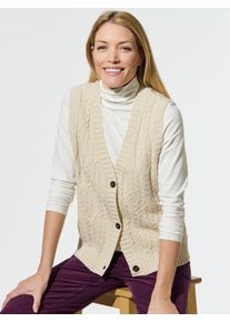 Walbusch Strickweste Zopfstruktur