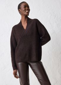 bonprix Pullover aus w&auml;rmendem Alpaka-Mix, braun, Gr.36/38 (S), weicher Pullover mit Alpakawolle, aus Wolle