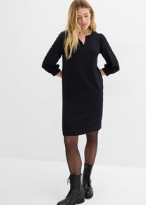 bonprix Kleid aus flie&szlig;endem Viskose-Mix, schwarz, Gr.48/50 (XL), Kleid mit Puff&auml;rmeln, aus Viskose