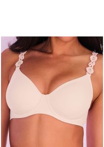 T-Shirt-BH Lascana, Damen, Gr. 95, Cup B, rosa (ros&eacute;), Microtouch, Obermaterial: 82% Polyamid (TACTEL), 18% Elasthan (LYCRA), BHs T-Shirt-BH, mit 3 Tr&auml;gern (Wechseltr&auml;ger) und Stickerei