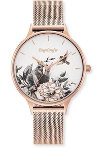 Quarzuhr Engelsrufer "Flower", ros&eacute;goldfarben, Armbanduhren, Damen, Quarzuhr, Armbanduhr, Damenuhr, Edelstahlarmband, analog