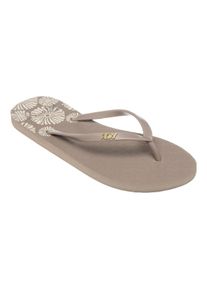 Sandale Roxy "Viva Printed", Damen, Gr. 6(36), grau (taupe), Obermaterial:Obermaterial: 98% Synthetik / 2% Metall, Futter: 100% Synthetik, Laufsohle: 100% gesch&auml;umtes Gummi;, Schuhe Sandale